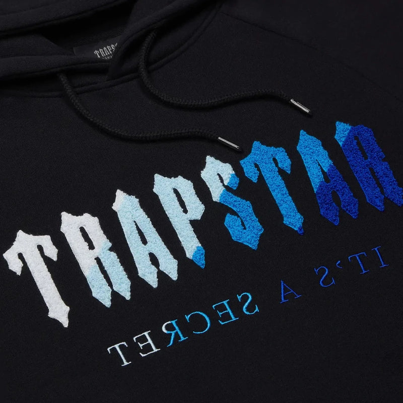 TRAPSTAR CHENILLE DECODED TRACKSUIT BLACK/ICE BLUE – Sneakertrnd